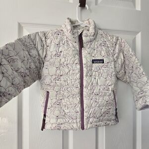Patagonia Kids' Purple Floral Puffer Jacket